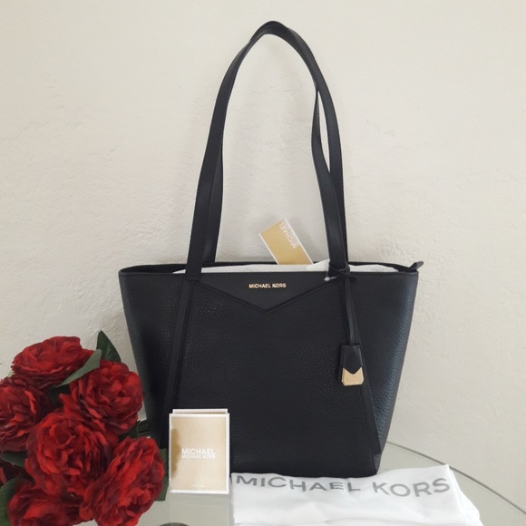 Michael Kors Handbags - NWT MICHAEL KORS LEATHER WHITNEY SMOLE TOTE BAG
